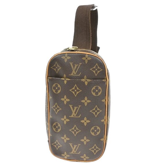 LOUIS VUITTON Pochette Gange Shoulder Bag Monogram Brown Spain - Picture 1 of 14
